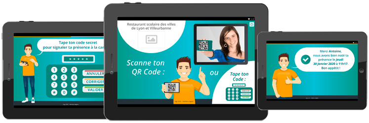 Visuel tablette gestion cantine scolaire