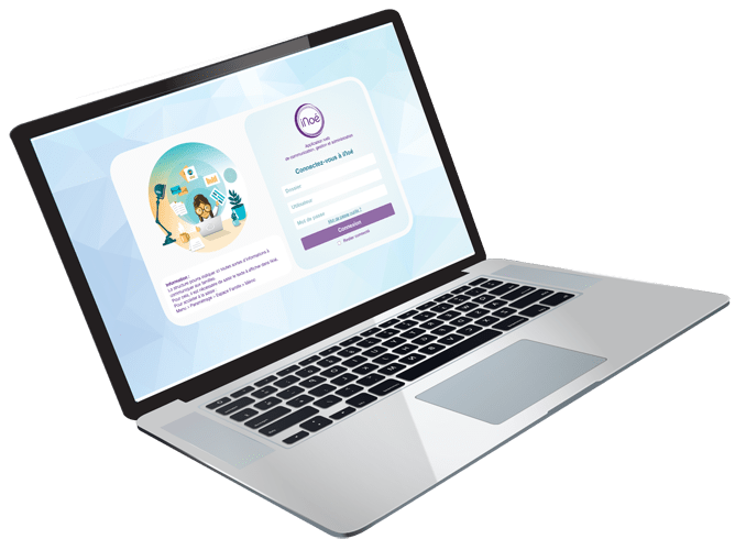 Visuel ordinateur connexion au logiciel web iNoé